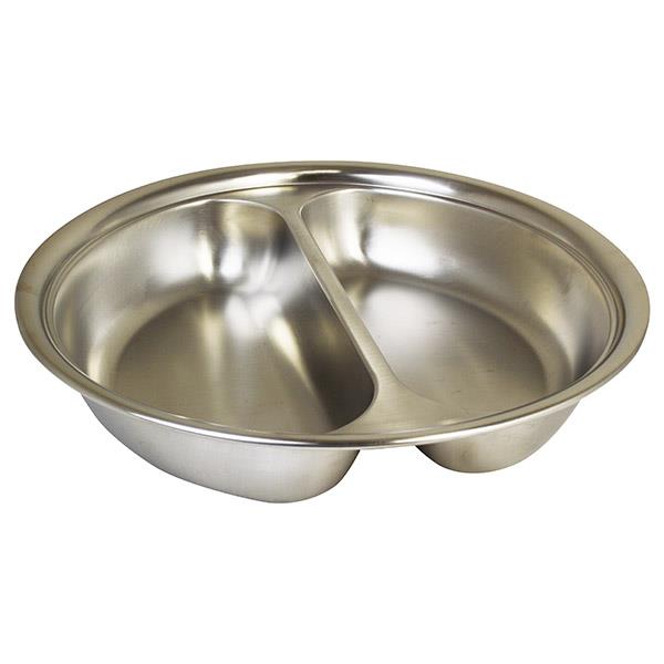 2-DIV ROUND FOOD PAN W36100 & X32681G CHAFER