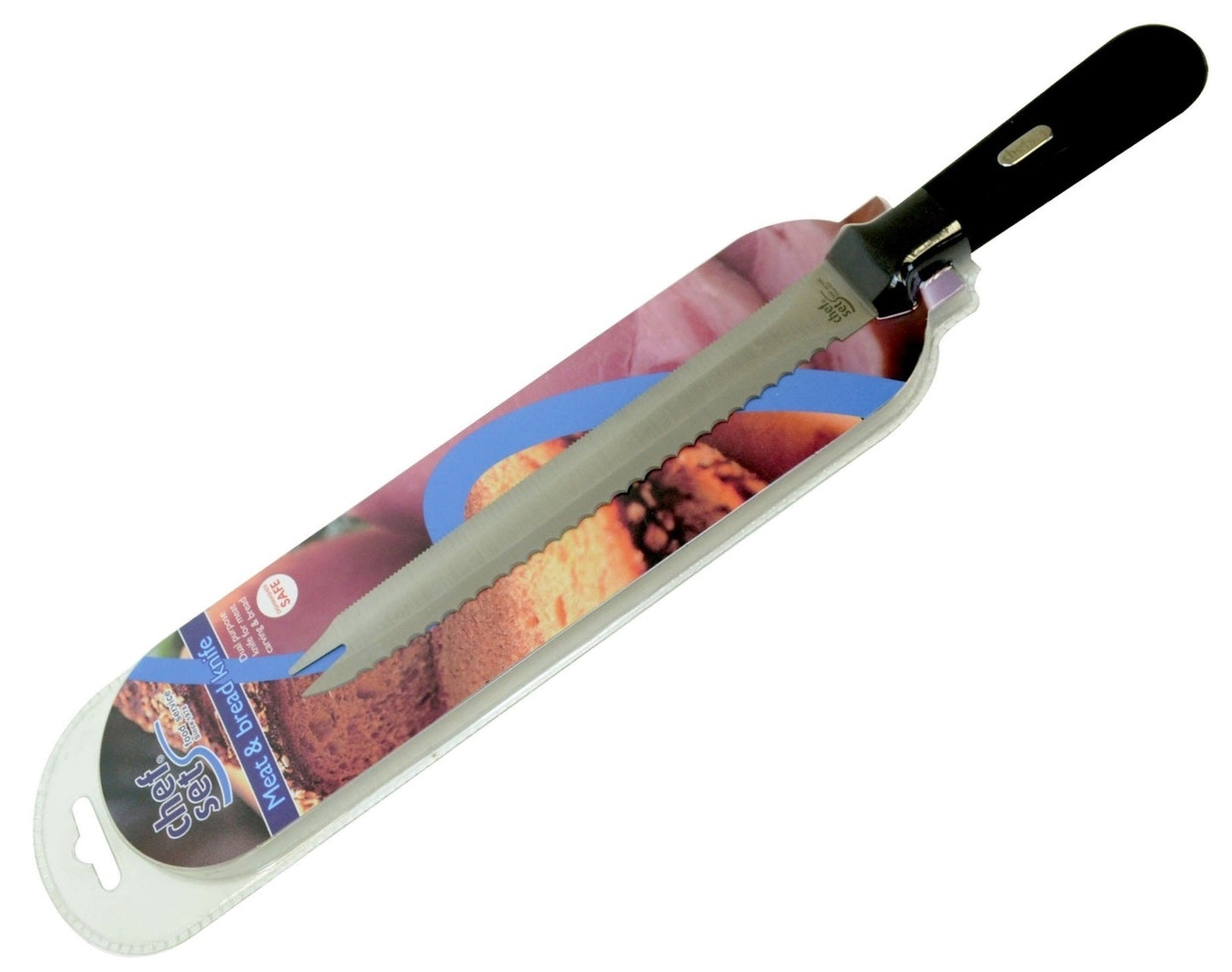 Colour Coded 8'' Roast Meat/Bread Knife (0588)