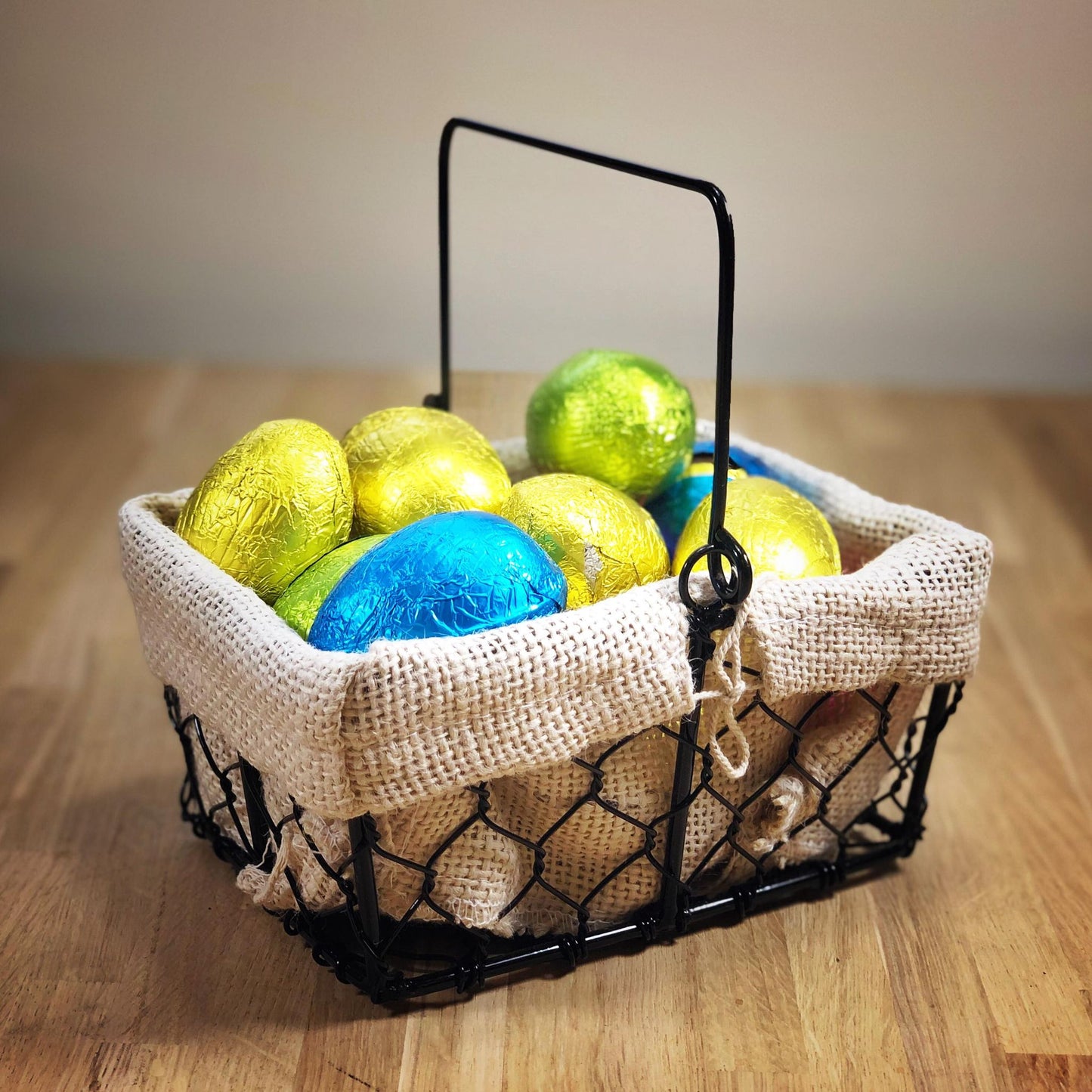 Rectangle Wire Basket with Lined Cloth