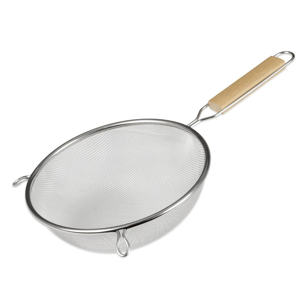 Single Mesh Strainer Wood Handle