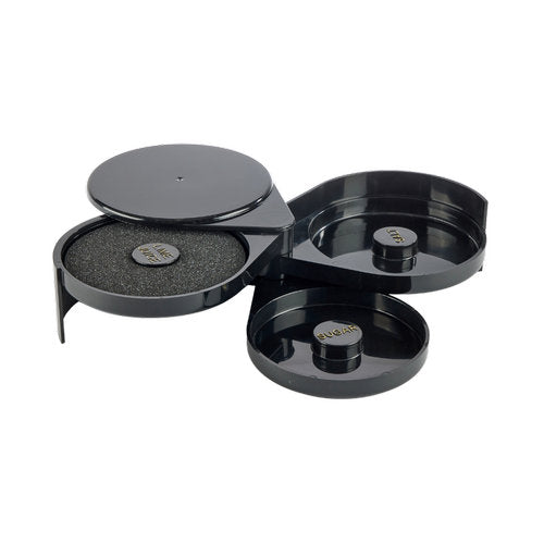 Black 3-Tiered Glass Rimmer