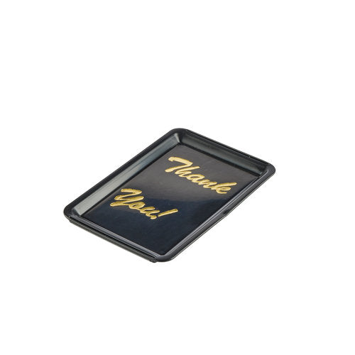 Black Plastic Tip Tray- Thankyou 4 ½" x 6 ½"