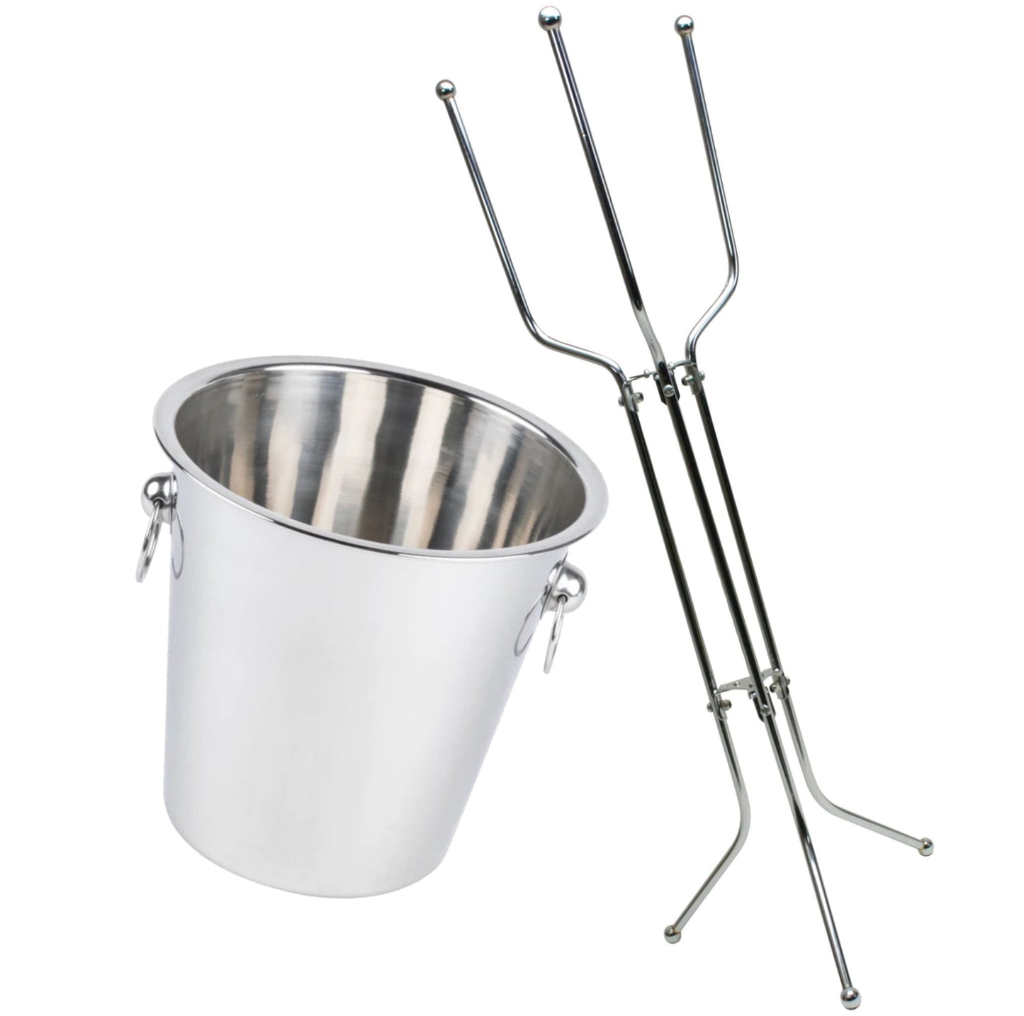 Stainless Steel Champagne Bucket & Stand Set