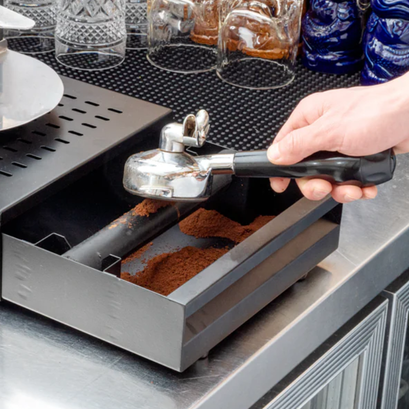 Coffee Grounds Knock Bar For Waste Drawer / Bin, Black Polyurethane Plastic