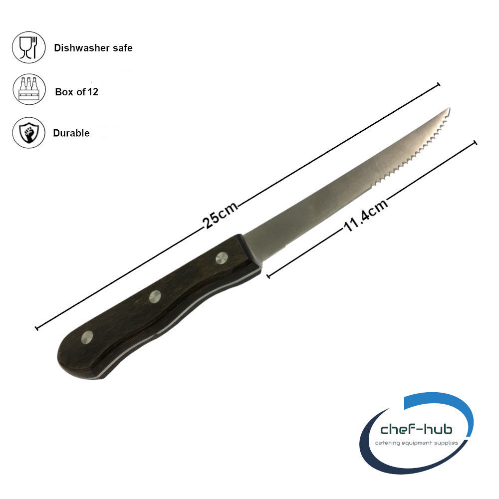 Poly Wood Steak Knife Box of 12