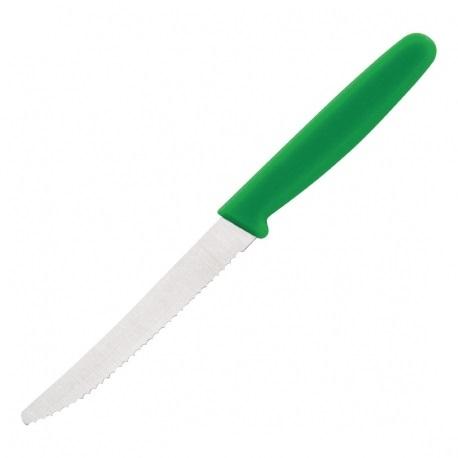COLOUR CODED 4'' SERRATED PARING KNIFE GREEN