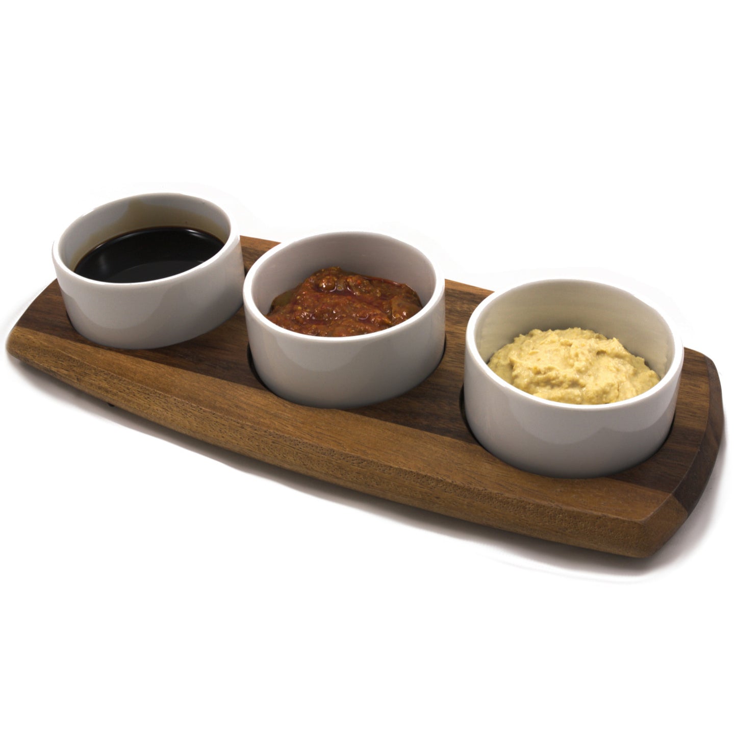 Chef-Hub Wooden 3 Bowl Dipping Set