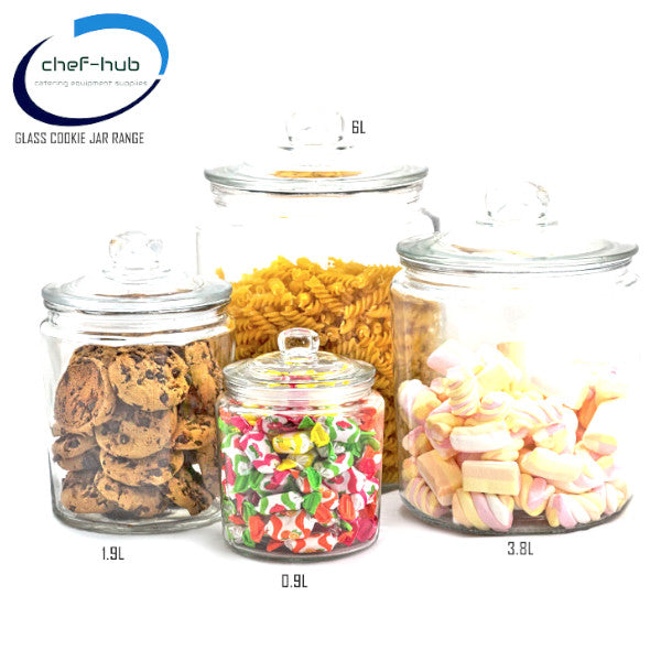 Chef-Hub Glass Biscotti Storage Jar 6L