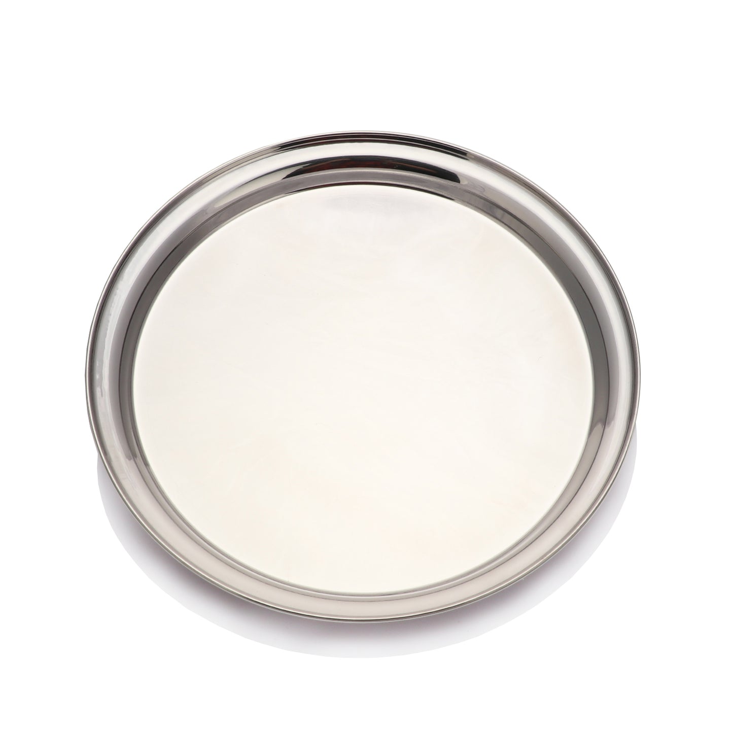 30cm Round Service Tray / Bar Tray Stainless Steel