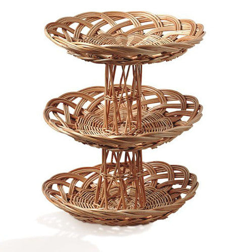 Chef-Hub 3 Tier Wicker Display Stand