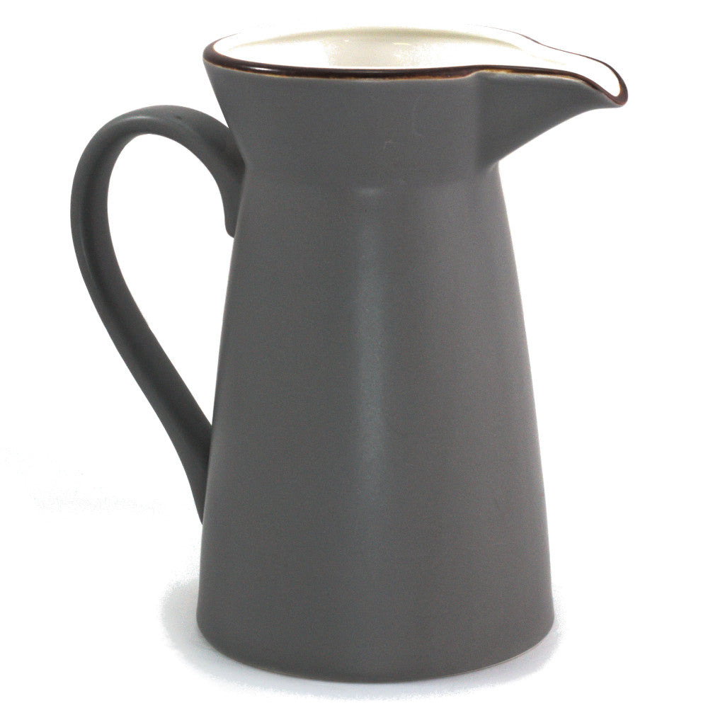 Chef-Hub 1Ltr / 19cm Porcelain Water Jug Grey