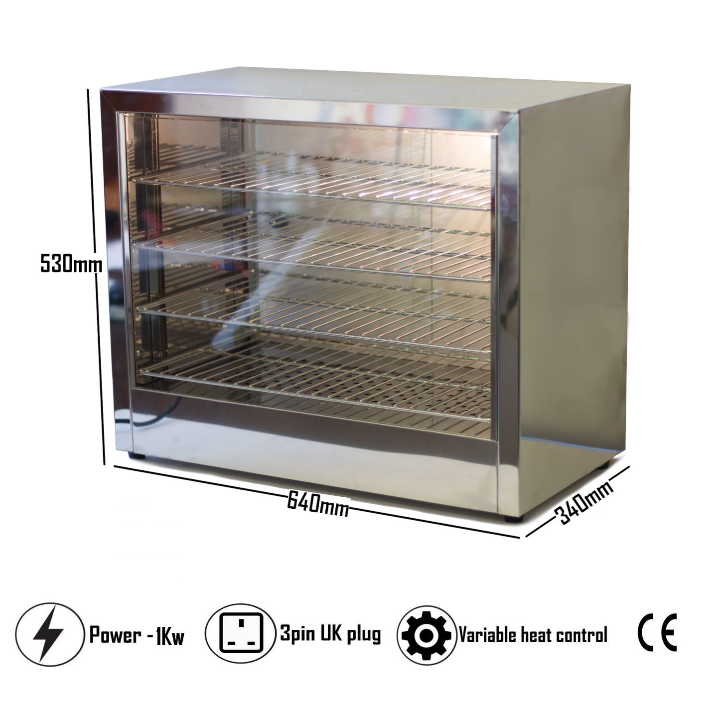 Chef-Hub Commercial Electric Counter Top Heated Glass Display