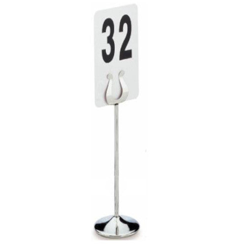 12" STAINLESS STEEL TABLE NUMBER STAND