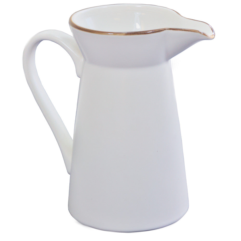 Chef-Hub 1Ltr / 19cm Porcelain Water Jug White