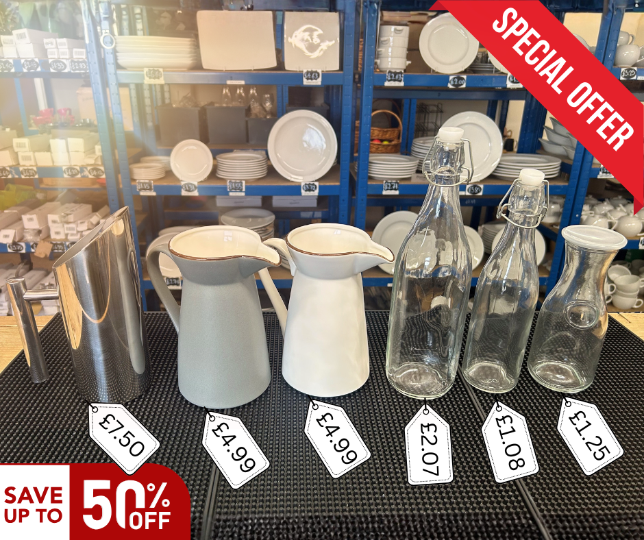 Up to 50% off water jugs this week only