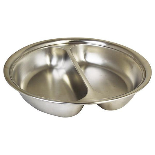 2-DIV ROUND FOOD PAN W36100 & X32681G CHAFER