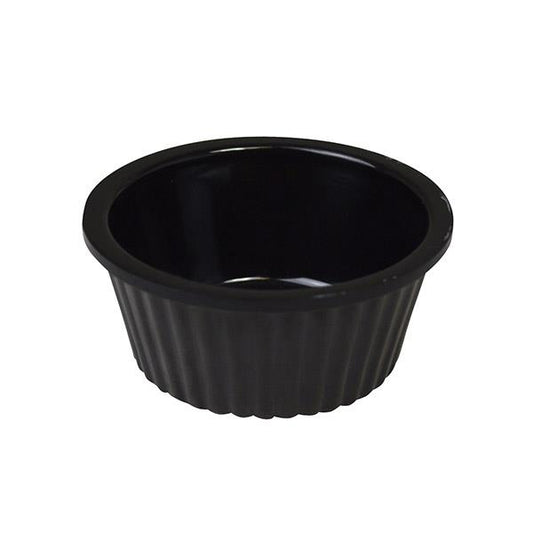 Melamine Black Ramekin FlutedSet of 12