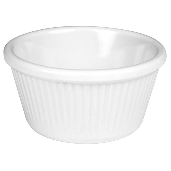Melamine White Ramekins Fluted White Set of 12