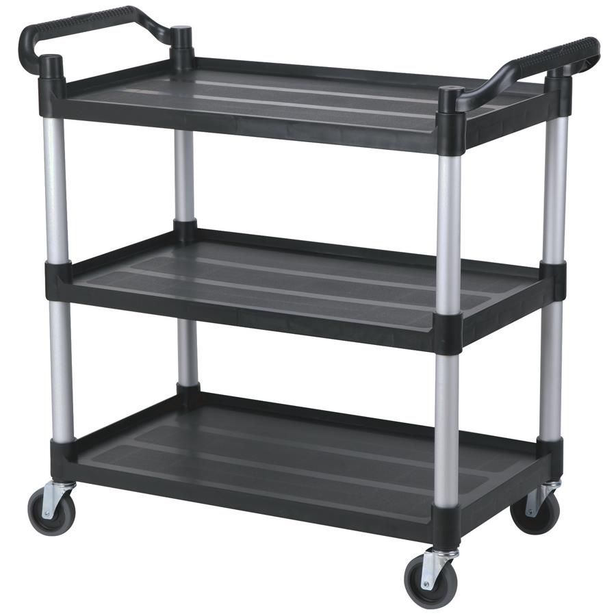 LARGE SERVICE TROLLEY 102 X 49 X 100cm BLACK