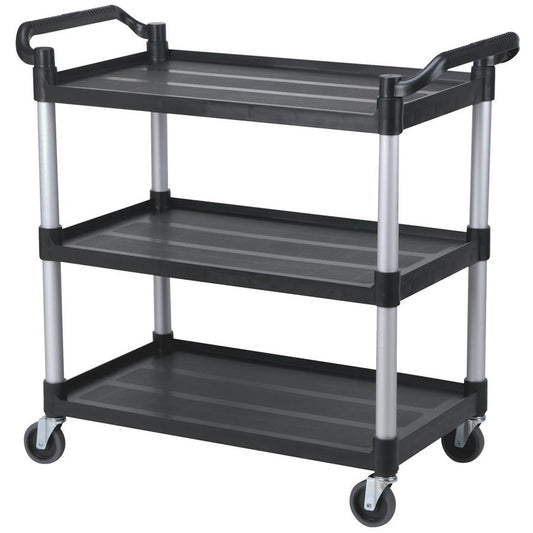 LARGE SERVICE TROLLEY 102 X 49 X 100cm BLACK