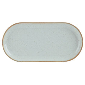 Stone Narrow Oval Plate 30cm (Pack of 6)