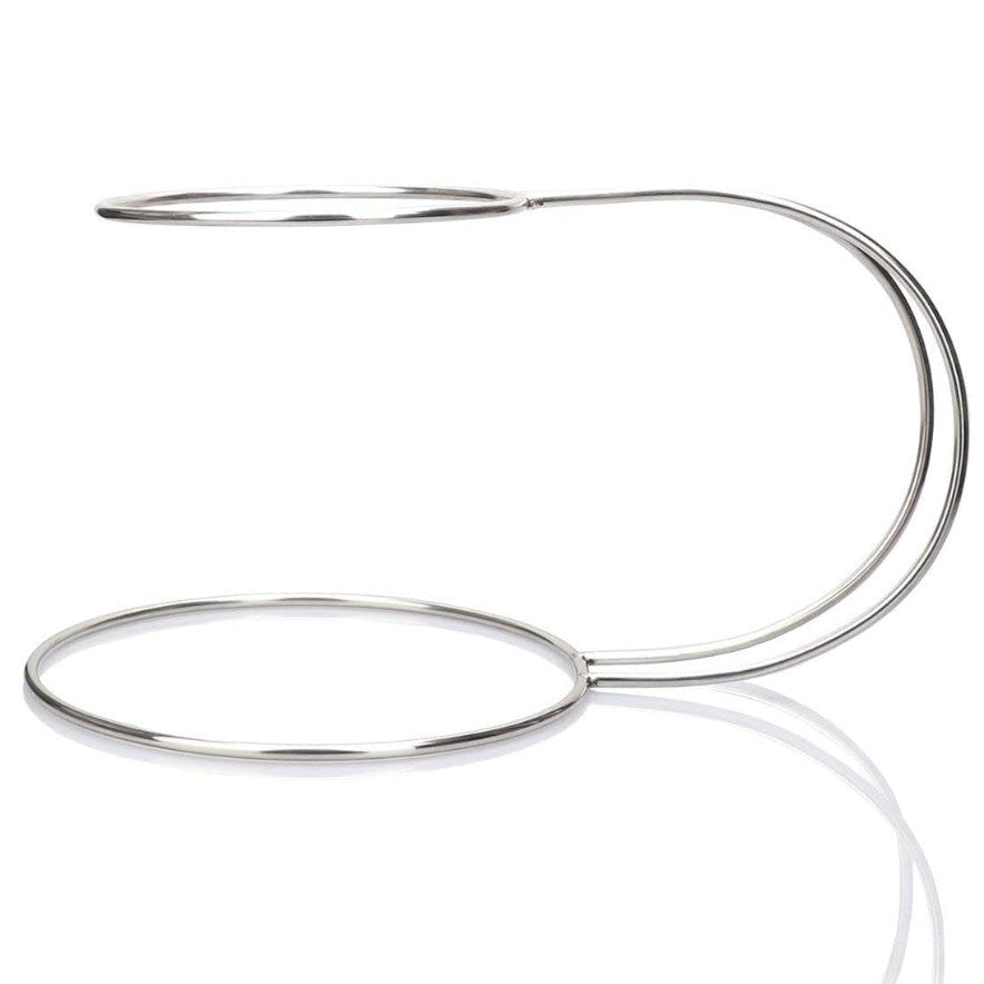 Elegant Silver 2 Tier Wedding Cake Stand | Dessert & Cupcake Display | Lightweight Stainless Steel