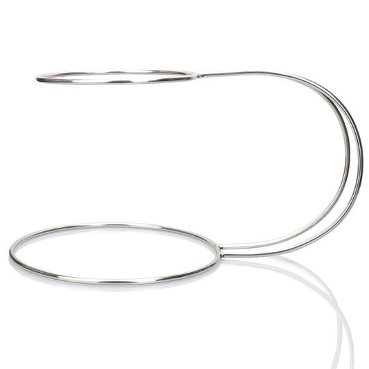 Elegant Silver 2 Tier Wedding Cake Stand | Dessert & Cupcake Display | Lightweight Stainless Steel