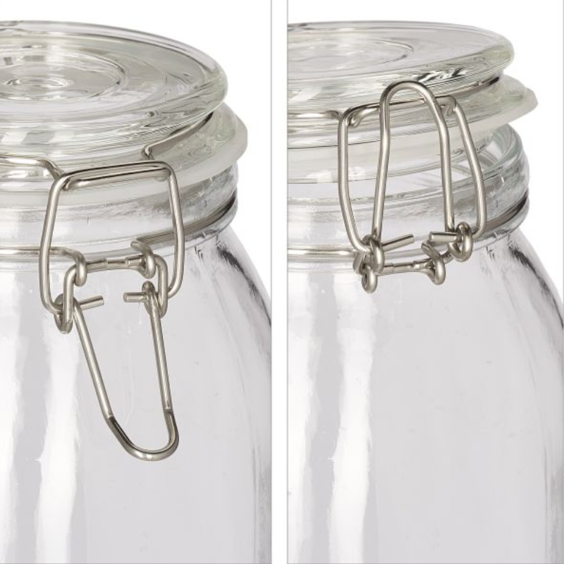 3 Litre Traditional Glass Preserve Jar with Clip Lid - Airtight Storage