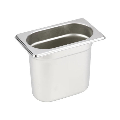 1/9 One Ninth Size Deep Stainless Steel Gastronorm Container 150mm