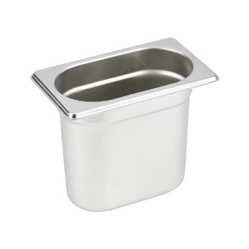 1/9 One Ninth Size Deep Stainless Steel Gastronorm Container