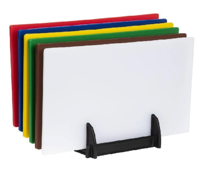6pc Chopping Board Set With Rack & Wall Chart (7458)