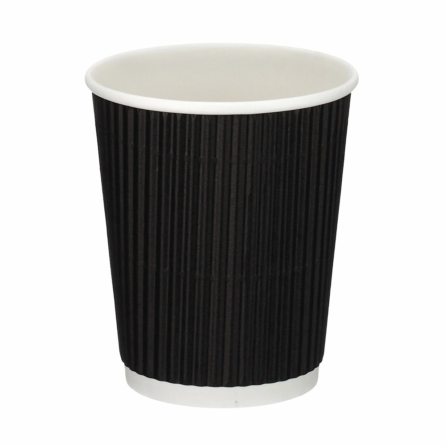 8oz Black Ripple Wall Hot Cup (PE lined)