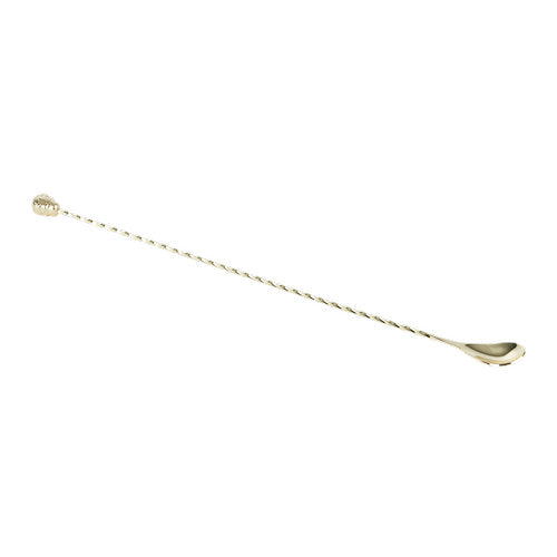40.5cm Gold Plated Bar Spoon With Skull End