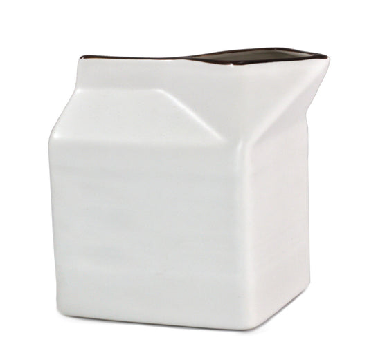Quirky Porcelain Milk Carton Jug - 200ml Commercial Grade