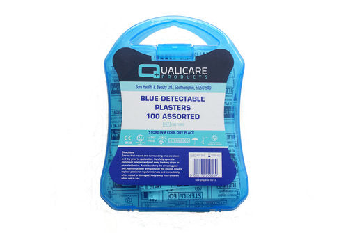 Blue Detectable Assorted Plasters Box 5 sizes (pk100)