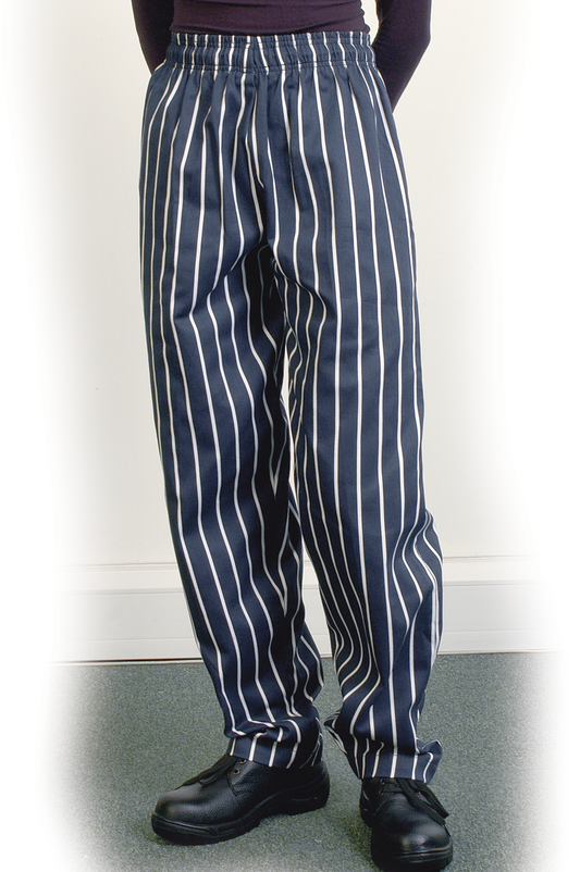 Butchers Blue & White Stripe Baggy Trousers Unisex