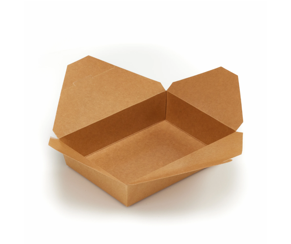 Large #2 Kraft Folded Board Food Box (PE Lined)