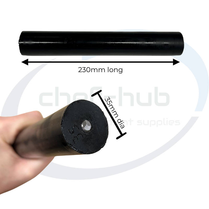 Coffee Grounds Knock Bar For Waste Drawer / Bin, Black Polyurethane Plastic