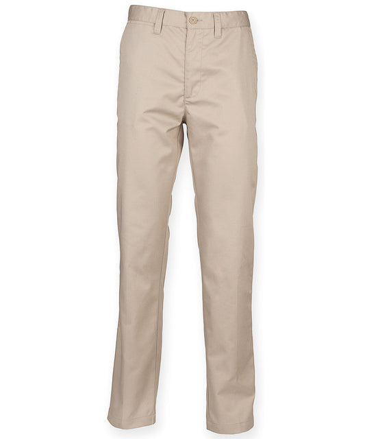 Men's Flat Fronted Chino Trouser - Stone