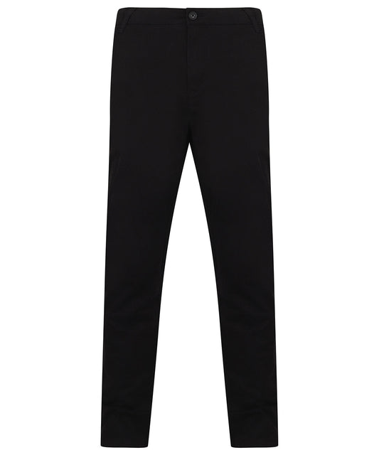 Men's Stretch Chinos with Flexible Waistband - Black