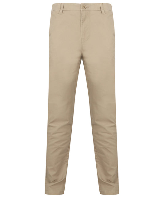 Men's Stretch Chinos with Flexible Waistband - Stone
