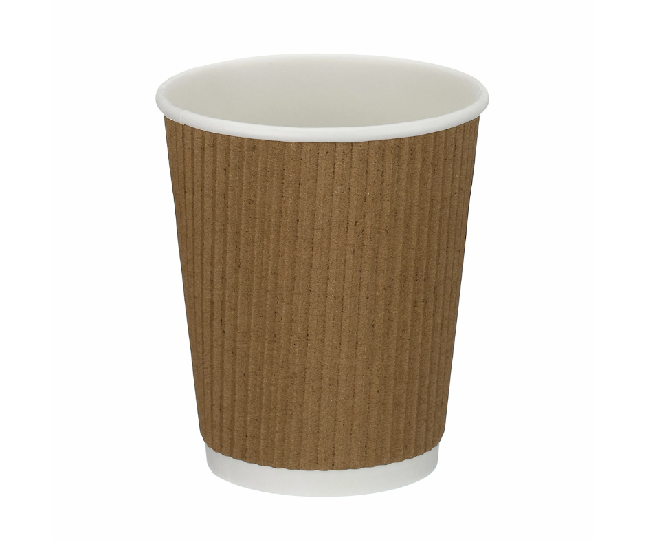 8oz Kraft Ripple Wall Cup (PE Lined)