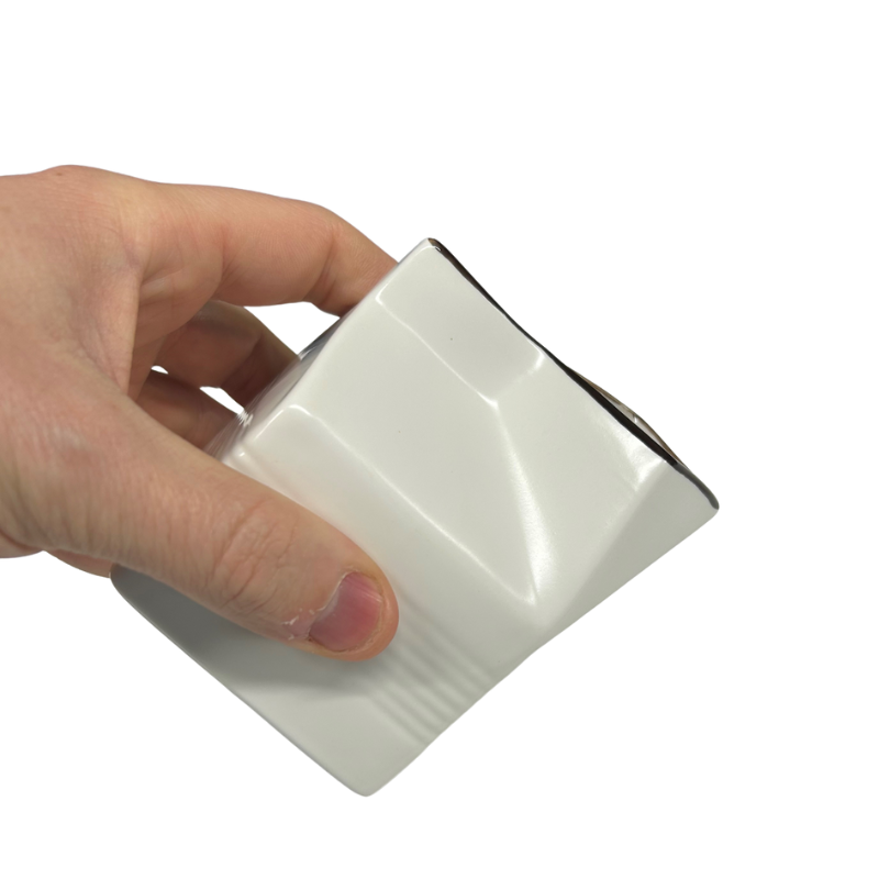 Quirky Porcelain Milk Carton Jug - 200ml Commercial Grade