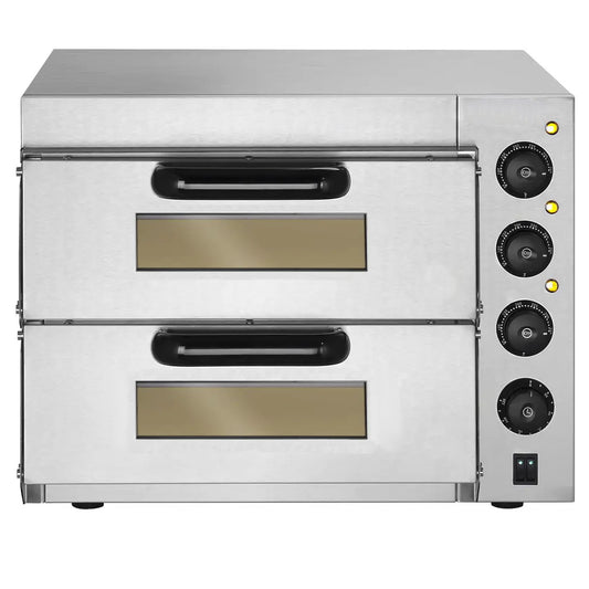 Double Deck Stone Base Pizza Oven 3Kw
