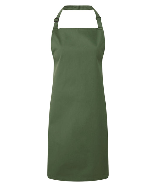 Basic Bib Apron - Moss Green