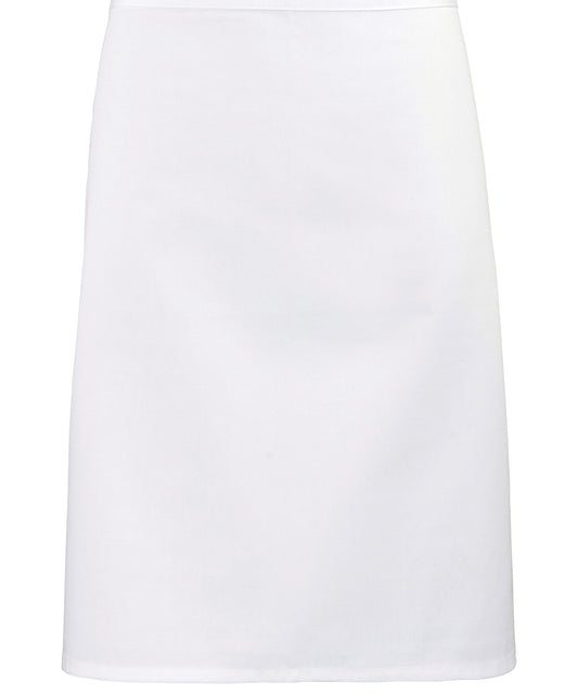 Mid-Length Waist Apron - White