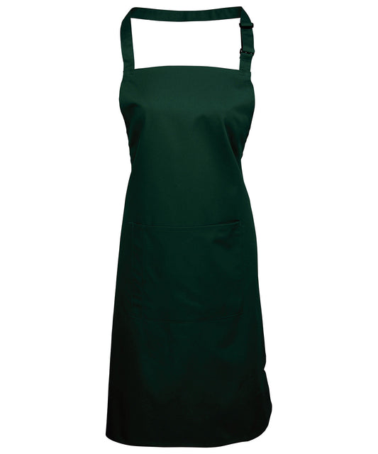 Basic Bib Apron with Pocket - Bottle
