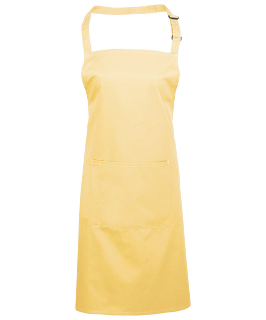 Basic Bib Apron with Pocket - Lemon