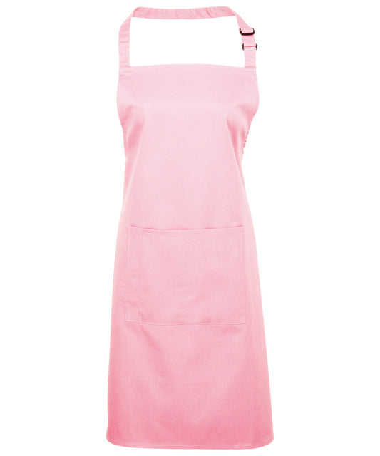 Basic Bib Apron with Pocket - Pink