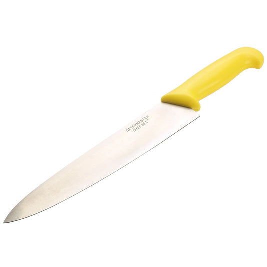 COLOUR CODED 10'' COOKS KNIFE YELLOW